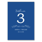 Carte de numéro de table de mariage à monogramme d (Par défaut)