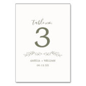 Carte de numéro de table de mariage à monogramme d (Par défaut)