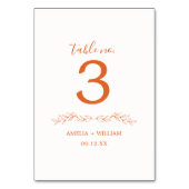 Carte de numéro de table de mariage à monogramme d (Par défaut)