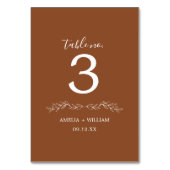 Carte de numéro de table de mariage à monogramme d (Par défaut)