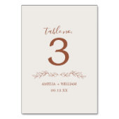 Carte de numéro de table de mariage à monogramme d (Par défaut)