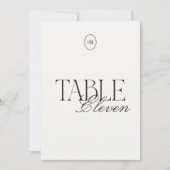 Carte de numéro de table de mariage à monogramme m (Devant)