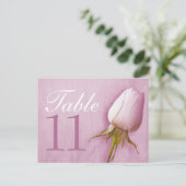Carte de numéro de table de mariage avec bourgeon  (Debout devant)