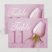 Carte de numéro de table de mariage avec bourgeon  (Devant / Derrière)