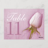 Carte de numéro de table de mariage avec bourgeon  (Dos)