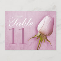 Carte de numéro de table de mariage avec bourgeon