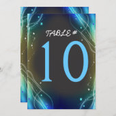 Carte de numéro de table de mariage avec des étoil (Devant / Derrière)