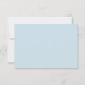 Carte de numéro de table de mariage bleue en bois (Dos)