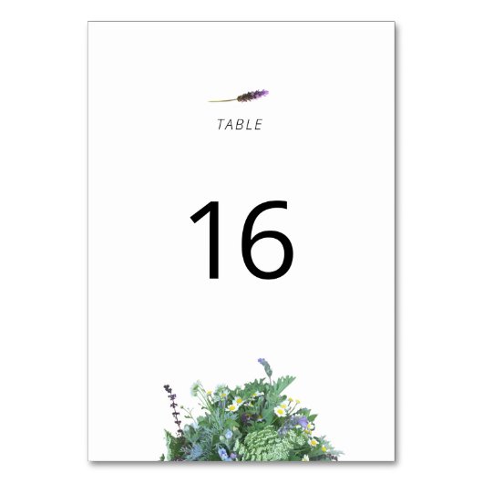 Carte de numéro de table de mariage botanique (Par défaut)