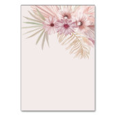 Carte de numéro de table de mariage botanique boho (Dos)