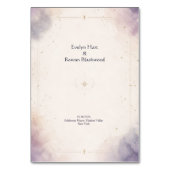 Carte de Numéro de Table de Mariage Céleste (Dos)