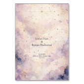 Carte de Numéro de Table de Mariage Céleste (Dos)
