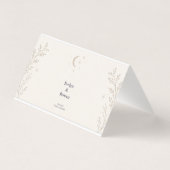 Carte de Numéro de Table de Mariage Céleste (Back)
