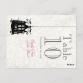 Carte de numéro de table de Mariage de cage à oise (Dos)