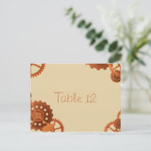 Carte de numéro de table de Mariage de Cogs et d'e (Debout devant)