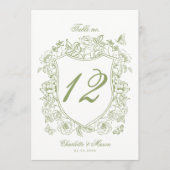 Carte de numéro de table de mariage de jardin de C (Devant)