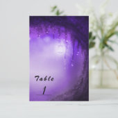 Carte de numéro de table de mariage de la forêt en (Debout devant)