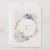 Carte de numéro de table de mariage de la plage de (Devant)