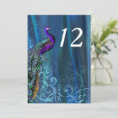 Carte de numéro de table de mariage de style satin (Debout devant)