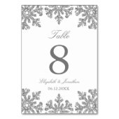 Carte de numéro de table de mariage d'hiver Silver (Par défaut)