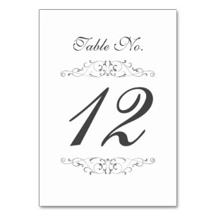 Carte de numéro de table de mariage en argent anti