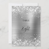 Carte de numéro de table de mariage en feuille d'a (Dos)