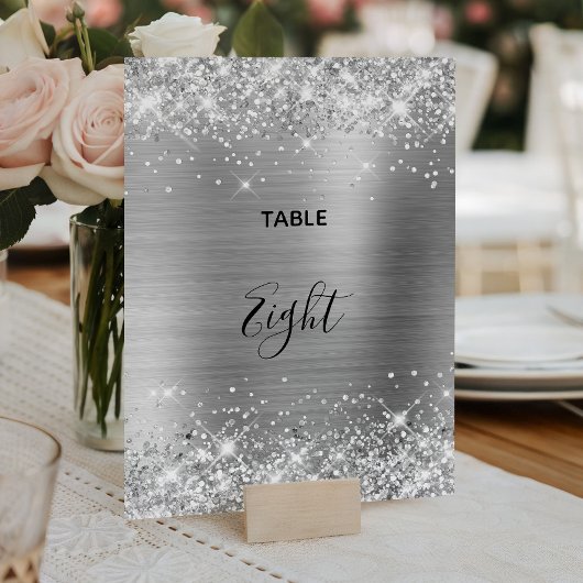 Carte de numéro de table de mariage en feuille d'a