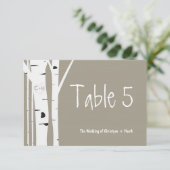 Carte de numéro de table de mariage en forme de cœ (Debout devant)