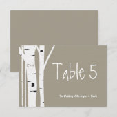 Carte de numéro de table de mariage en forme de cœ (Devant / Derrière)