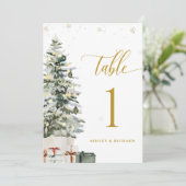 Carte de numéro de table de mariage en forme de sa (Debout devant)