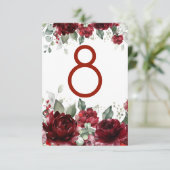 Carte de Numéro de Table de Mariage Épiphanie Pivo (Debout devant)