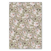 Carte de numéro de table de mariage floral marron (Dos)