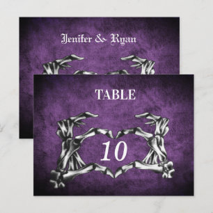 Carte de numéro de table de mariage Halloween