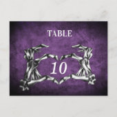 Carte de numéro de table de mariage Halloween (Devant)