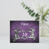 Carte de numéro de table de mariage Halloween (Debout devant)