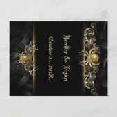 Carte de numéro de table de mariage Halloween (Dos)