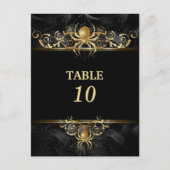 Carte de numéro de table de mariage Halloween (Devant)