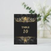 Carte de numéro de table de mariage Halloween (Debout devant)