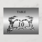 Carte de numéro de table de mariage Halloween (Devant)