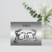 Carte de numéro de table de mariage Halloween (Debout devant)