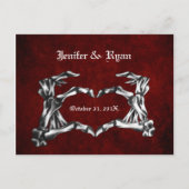 Carte de numéro de table de mariage Halloween (Dos)