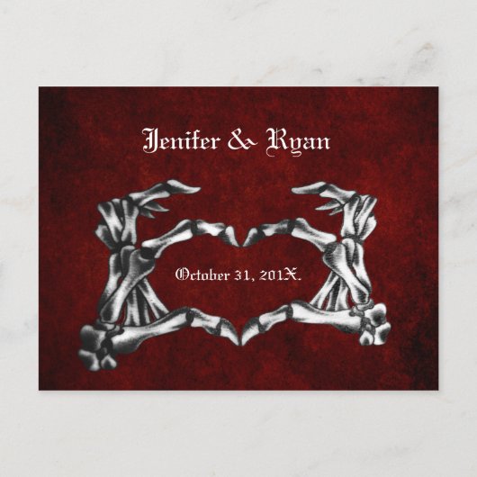 Carte de numéro de table de mariage Halloween (Dos)