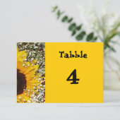 Carte de numéro de table de mariage Invitation (Debout devant)