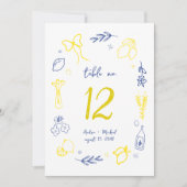 Carte de numéro de table de mariage italien That's (Devant)