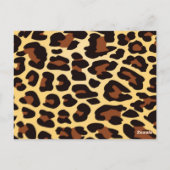 Carte de numéro de table de Mariage Léopard d'or e (Dos)