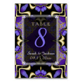 Carte de numéro de table de mariage magique en sat (Dos)
