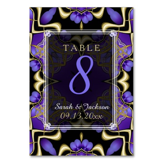 Carte de numéro de table de mariage magique en sat (Par défaut)