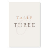 Carte de numéro de table de mariage marron Cocoa m (Par défaut)