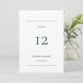 Carte de numéro de table de mariage modifiable Jun (Debout devant)