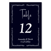 Carte de numéro de table de Mariage noir foncé ric (Par défaut)